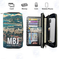 Thumbnail for Sangster International Airport (MBJ) Leather Wallets - Zip Long Wallet - Scene