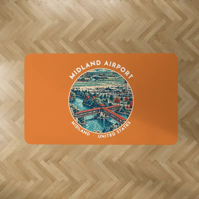 International Airport (MBS) Carpets - Carpet Rectangle - Badge - Orange
