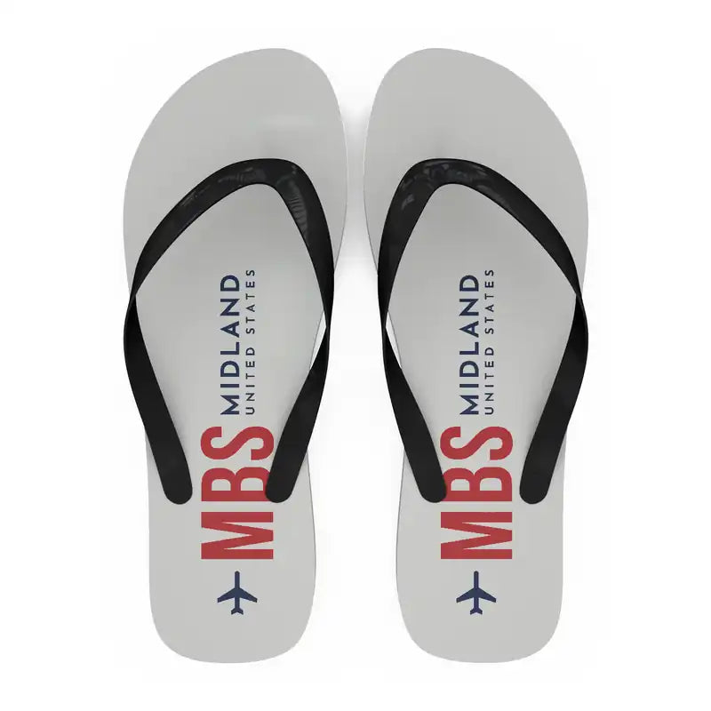 International Airport (MBS) Slippers & Flip Flops - Slippers - Flip Flops - Code - White