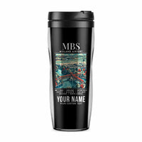 Thumbnail for International Airport (MBS) Travel Mugs - Poster + Name - Plastic (No Holder) - Black