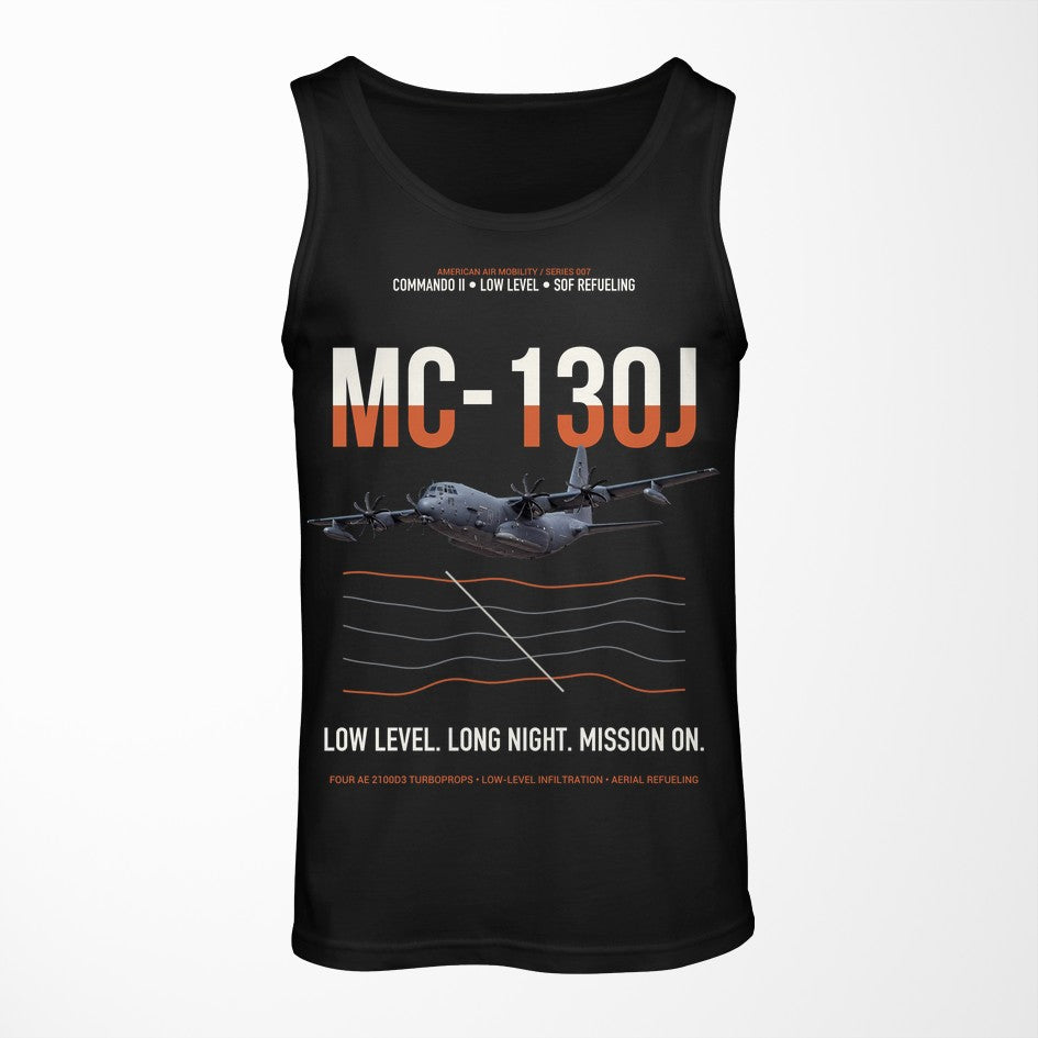 MC-130J COMMANDO II design on black tank top