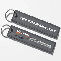 Thumbnail for MC-130J COMMANDO II Aviator Key Chains - Gray - Personalized