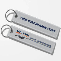 Thumbnail for MC-130J COMMANDO II Aviator Key Chains - Light Gray - Personalized