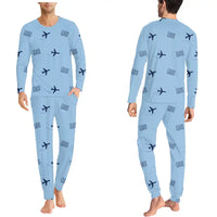 Thumbnail for Kansas City International Airport (MCI) Pajamas - Men Pajamas - Light Blue