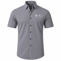 Thumbnail for Kansas City International Airport (MCI) Shirts - Short Sleeve Shirt - Front - Gray