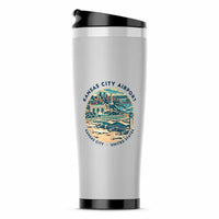 Thumbnail for Kansas City International Airport (MCI) Travel Mugs - Badge - Stainless Steel (No Holder) - Light Gray