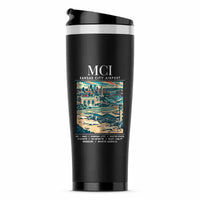 Thumbnail for Kansas City International Airport (MCI) Travel Mugs - Poster - Stainless Steel (No Holder) - Black