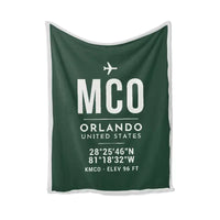 Thumbnail for Orlando International Airport (MCO) Bedding Sets & Blankets - Blanket - ID Tag - Dark Green