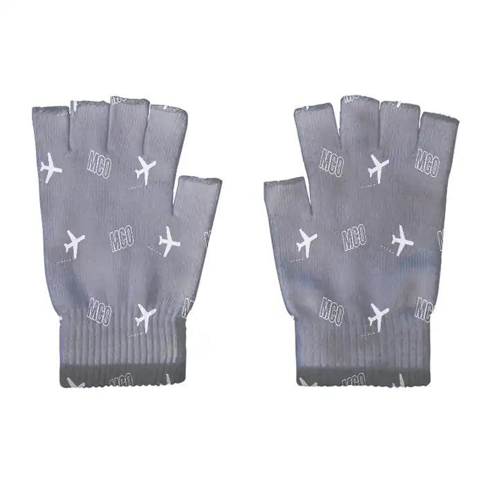 Orlando International Airport (MCO) Gloves - Gloves - Cut - Pattern - Gray