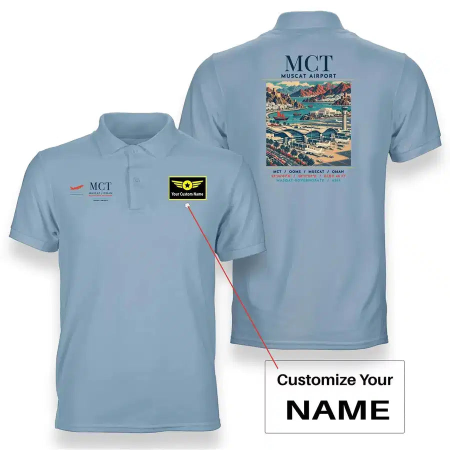 MCT - Poster - Double-Side Polo - Light Blue + Name