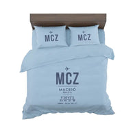 Thumbnail for Maceió Zumbi dos Palmares International Airport (MCZ) Bedding Sets & Blankets - Bedding Set - ID Tag - Light Blue