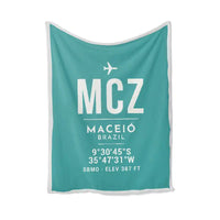 Thumbnail for Maceió Zumbi dos Palmares International Airport (MCZ) Bedding Sets & Blankets - Blanket - ID Tag - Turquoise