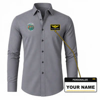 Thumbnail for Maceió Zumbi dos Palmares International Airport (MCZ) Shirts - Long Sleeve Shirt - Badge - Gray + NAME
