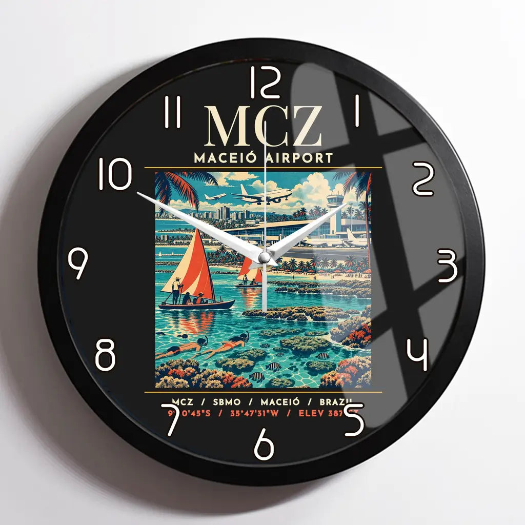 MCZ - Poster - Wall Clock Framed - Black