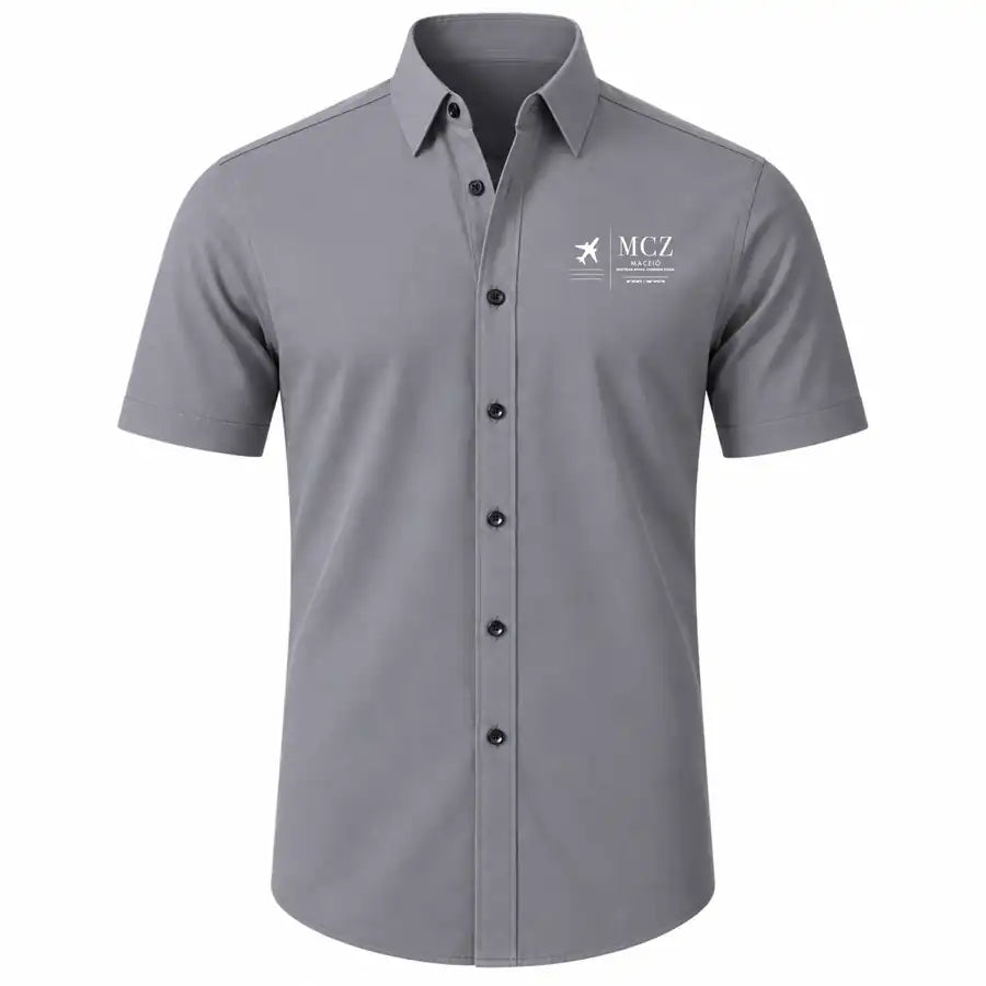 Maceió Zumbi dos Palmares International Airport (MCZ) Shirts - Short Sleeve Shirt - Front - Gray