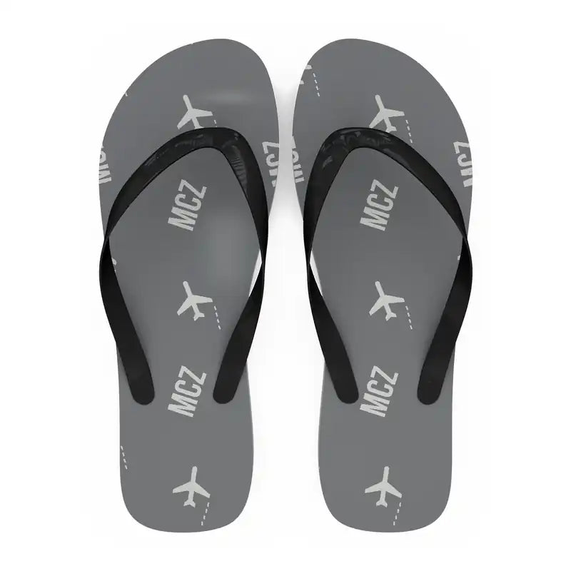 Maceió Zumbi dos Palmares International Airport (MCZ) Slippers & Flip Flops - Slippers - Flip Flops - Pattern - Gray