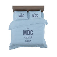 Thumbnail for Sam Ratulangi International Airport Manado (MDC) Bedding Sets & Blankets - Bedding Set - ID Tag - Light Blue