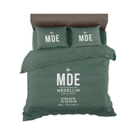 Thumbnail for Jose Maria Cordova International Airport (MDE) Bedding Sets & Blankets - Bedding Set - ID Tag - Dark Green