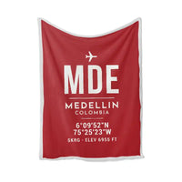 Thumbnail for Jose Maria Cordova International Airport (MDE) Bedding Sets & Blankets - Blanket - ID Tag - Red