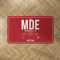 Thumbnail for Jose Maria Cordova International Airport (MDE) Carpets - Carpet Rectangle - ID Tag + Name - Red