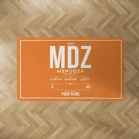 Thumbnail for Governor Francisco Gabrielli International Airport (MDZ) Carpets - Carpet Rectangle - ID Tag + Name - Orange V2