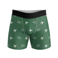 Thumbnail for Governor Francisco Gabrielli International Airport (MDZ) Men Boxers - Pattern - Green