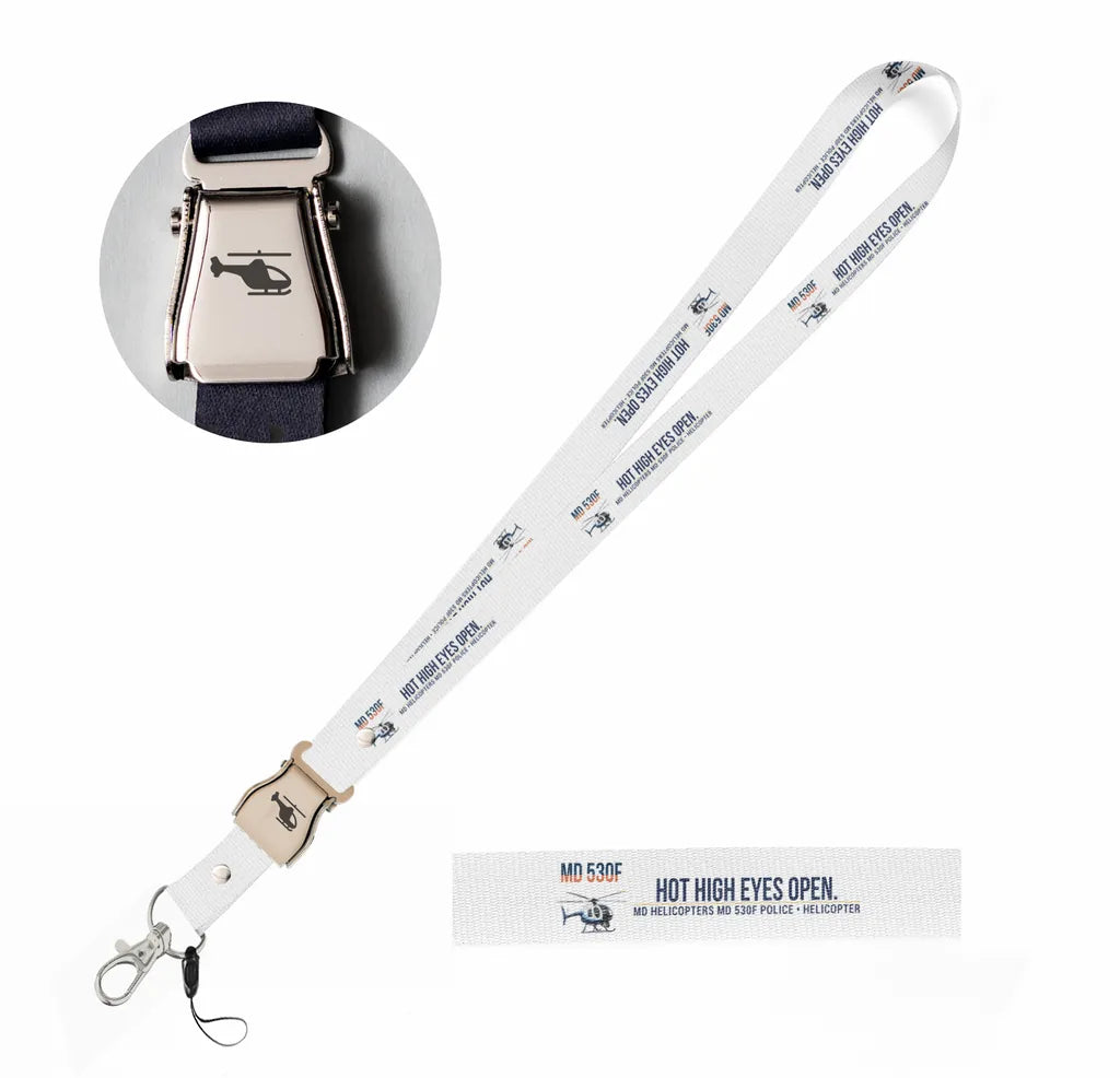 MD Helicopters MD 530F Police seat belt lanyard - white