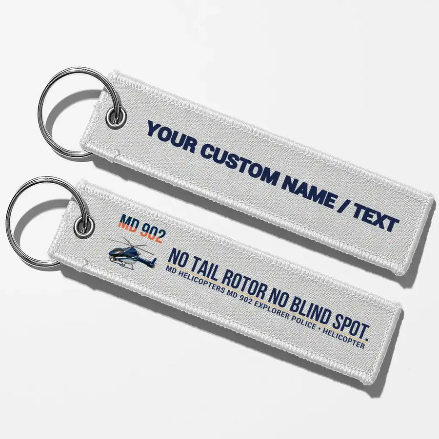 MD Helicopters MD 902 Explorer Police Aviator Key Chains - White - Personalized