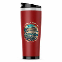 Thumbnail for Prince Mohammad Bin Abdulaziz International Airport (MED) Travel Mugs - Badge - Stainless Steel (No Holder) - Red