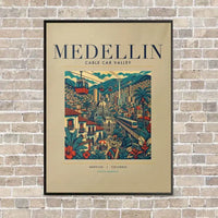 Thumbnail for MEDELLIN - Poster - Canvas Framed - Beige