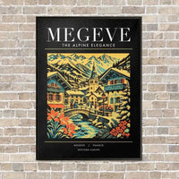 Thumbnail for MEGEVE - Poster - Canvas Framed - Black