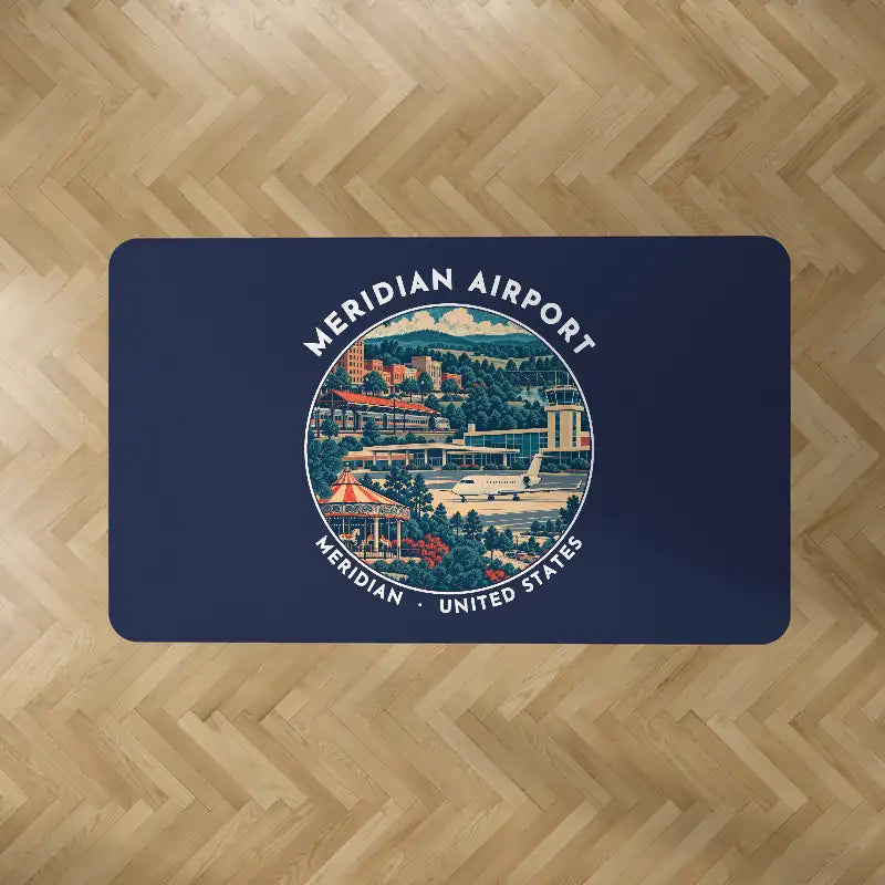 Meridian Regional Airport (MEI) Carpets - Carpet Rectangle - Badge - Dark Blue