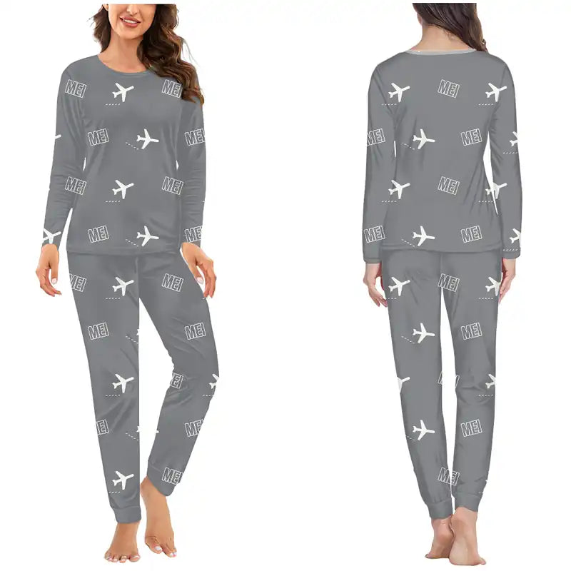 Meridian Regional Airport (MEI) Pajamas - Women Pajamas - Gray