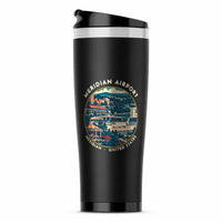 Thumbnail for Meridian Regional Airport (MEI) Travel Mugs - Badge - Stainless Steel (No Holder) - Black