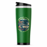 Thumbnail for Meridian Regional Airport (MEI) Travel Mugs - Badge - Stainless Steel (No Holder) - Green