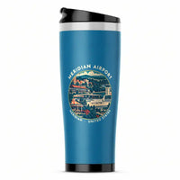 Thumbnail for Meridian Regional Airport (MEI) Travel Mugs - Badge - Stainless Steel (No Holder) - Light Blue