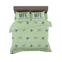 Thumbnail for McAllen Miller International Airport (MFE) Bedding Sets & Blankets - Bedding Set - Pattern - Light Green