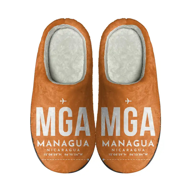 Augusto C. Sandino International Airport (MGA) Slippers & Flip Flops - Slippers - Cotton - Code - Same - Orange