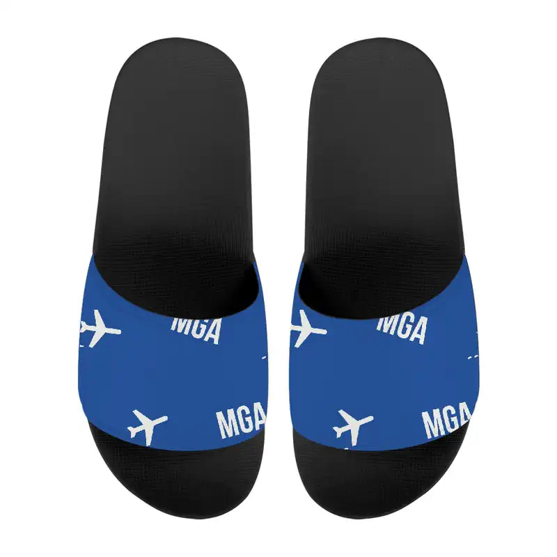 Augusto C. Sandino International Airport (MGA) Slippers & Flip Flops - Slippers - Sport - Pattern - Blue