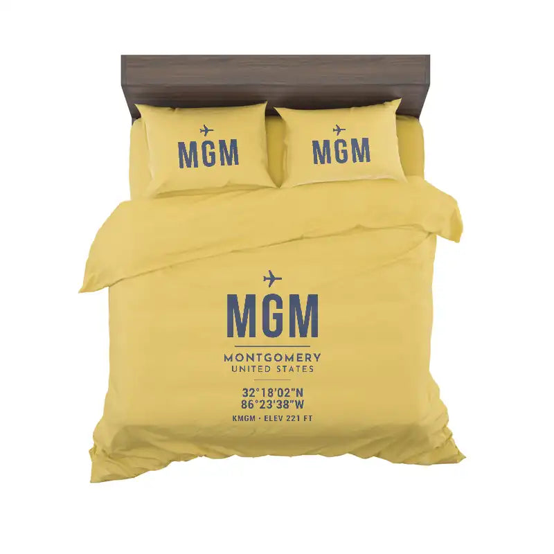 Montgomery Regional Airport (MGM) Bedding Sets & Blankets - Bedding Set - ID Tag - Yellow