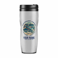 Thumbnail for Montgomery Regional Airport (MGM) Travel Mugs - Badge + Name - Plastic (No Holder) - Light Gray