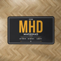 Thumbnail for Mashhad Shahid Hasheminejad International Airport (MHD) Carpets - Carpet Rectangle - ID Tag - Black