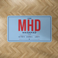 Thumbnail for Mashhad Shahid Hasheminejad International Airport (MHD) Carpets - Carpet Rectangle - ID Tag - Light Blue