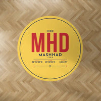 Thumbnail for Mashhad Shahid Hasheminejad International Airport (MHD) Carpets - Carpet Round - ID Tag - Yellow
