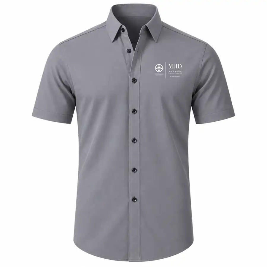 Mashhad Shahid Hasheminejad International Airport (MHD) Shirts - Short Sleeve Shirt - Front - Gray