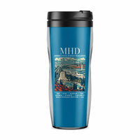 Thumbnail for Mashhad Shahid Hasheminejad International Airport (MHD) Travel Mugs - Poster - Plastic (No Holder) - Light Blue