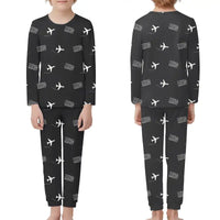 Thumbnail for Mannheim City Airport (MHG) Pajamas - Children Pajamas - Black