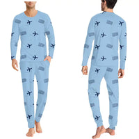 Thumbnail for Mannheim City Airport (MHG) Pajamas - Men Pajamas - Light Blue