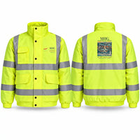 Thumbnail for Mannheim City Airport (MHG) Reflective Winter Jackets - Poster - Fluorescent Yellow