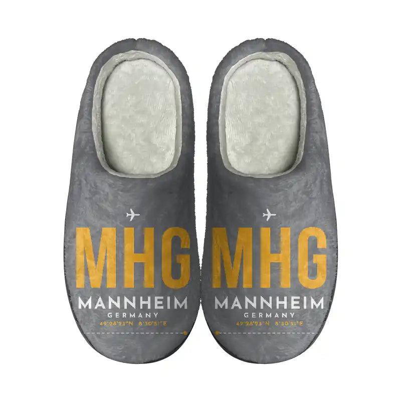Mannheim City Airport (MHG) Slippers & Flip Flops - Slippers - Cotton - Code - Same - Gray